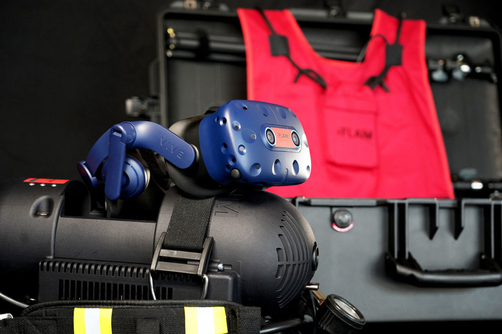 matériel de réalité virtuelle pour pompier